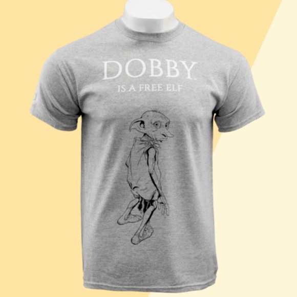 Harry Potter Dobby is A Free Elf Unisex T-Shirt Mottled Grey,